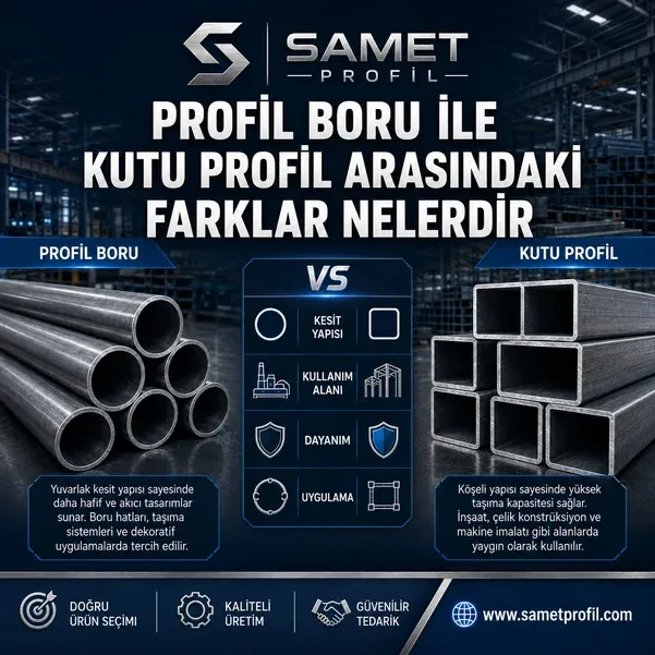 Profil Boru ile Kutu Profil Arasındaki Farklar Nelerdir