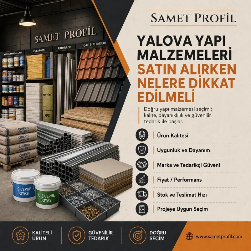 Yalova Yapı Malzemeleri Satın Alırken Nelere Dikkat Edilmeli