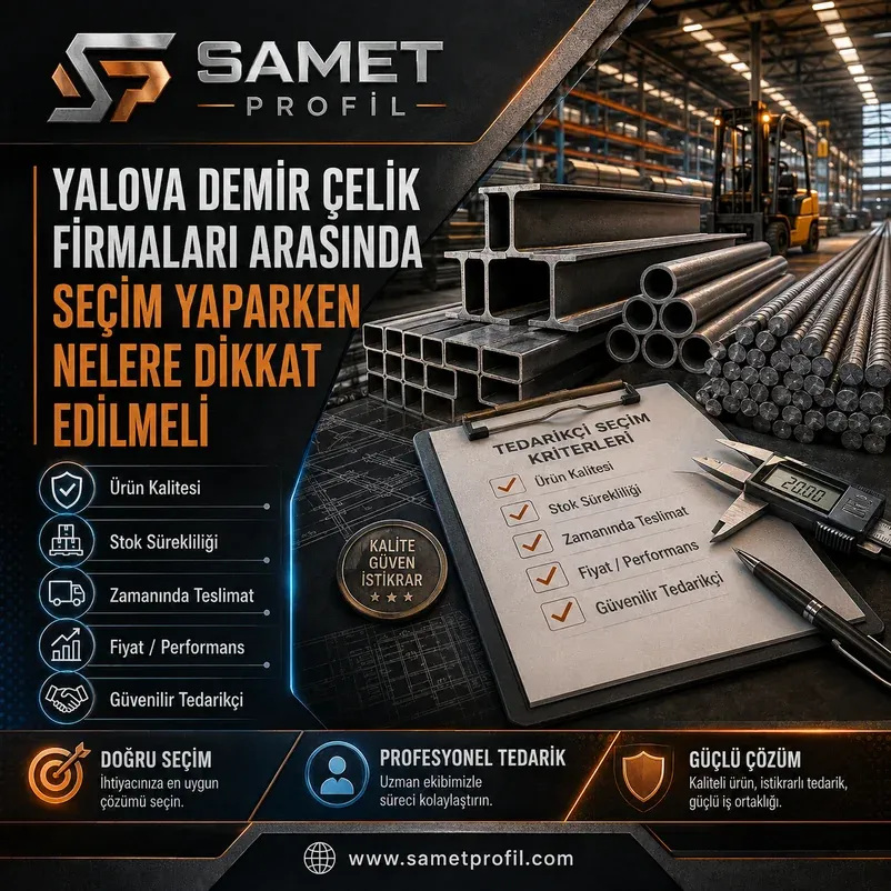 Yalova Demir Çelik Firmaları Arasında Seçim Yaparken Nelere Dikkat Edilmeli
