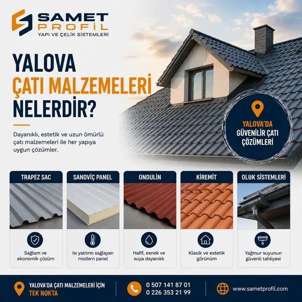 Yalova Çatı Malzemeleri Nelerdir