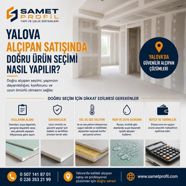 Yalova Alçıpan Satışında Doğru Ürün Seçimi Nasıl Yapılır